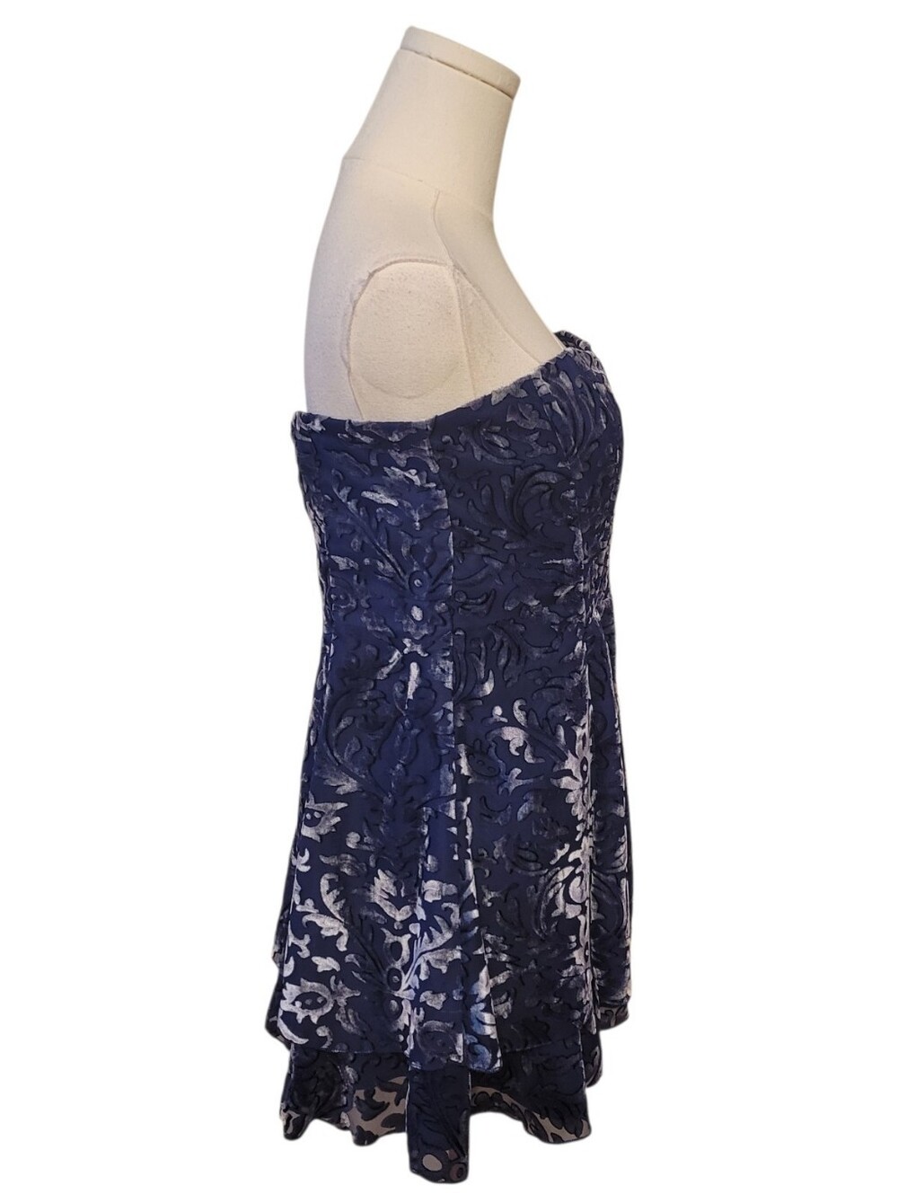 Revolve Majorelle Martha Blue Velvet Strapless Velvet Mini Dress Size Medium - Picture 5 of 7